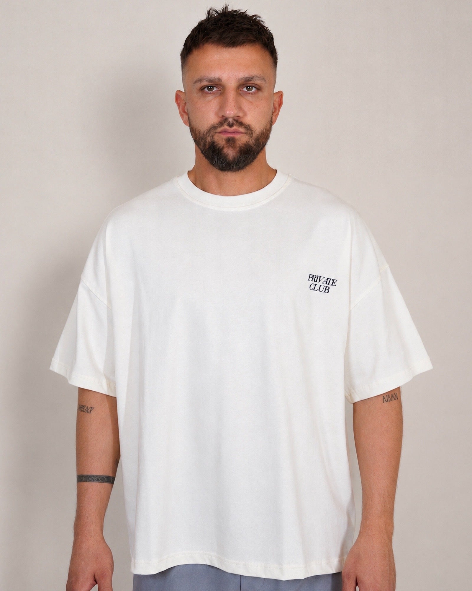 Private Club Oversized Tee – Off White