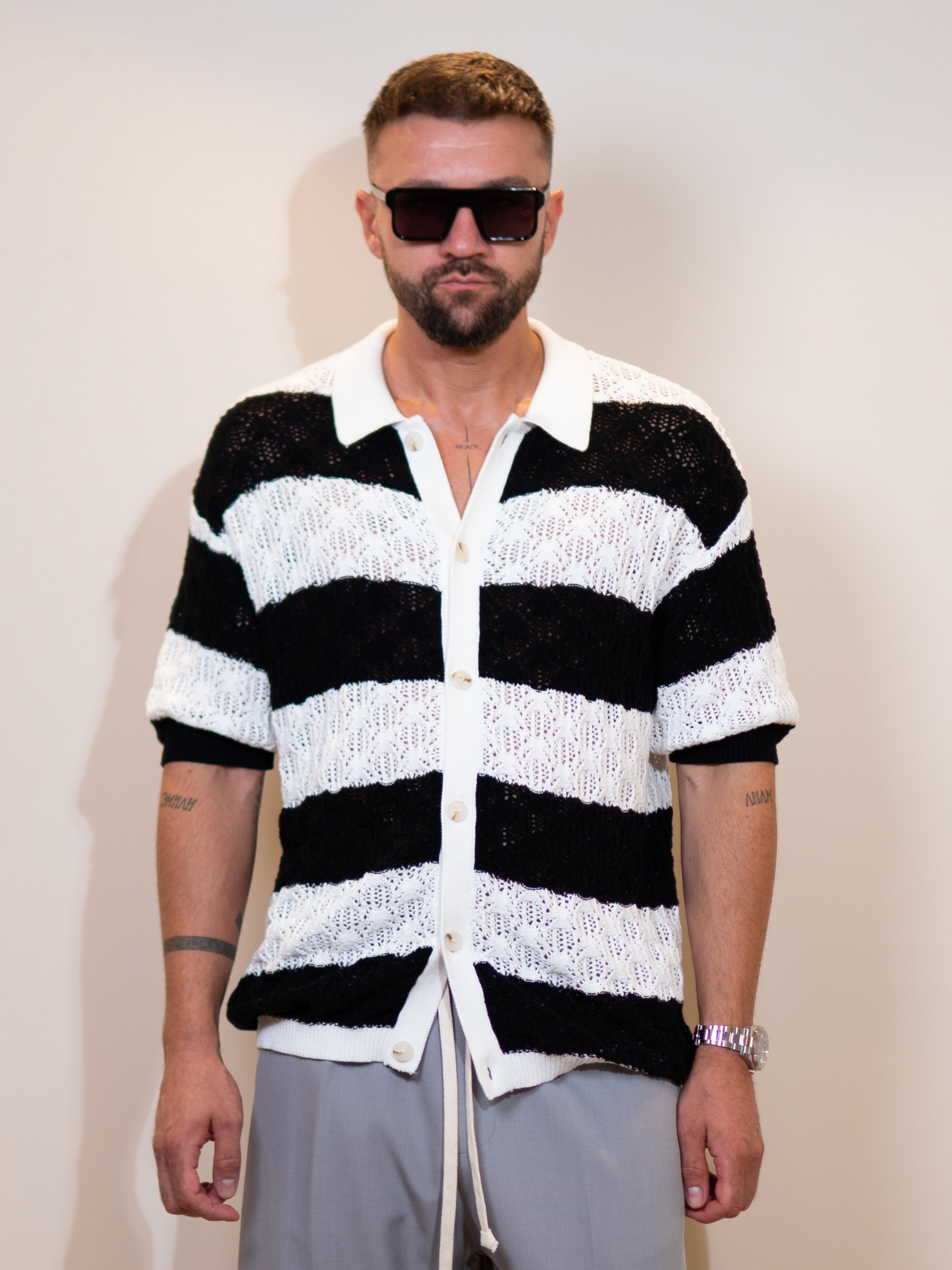 Knit Vest ZEUS White