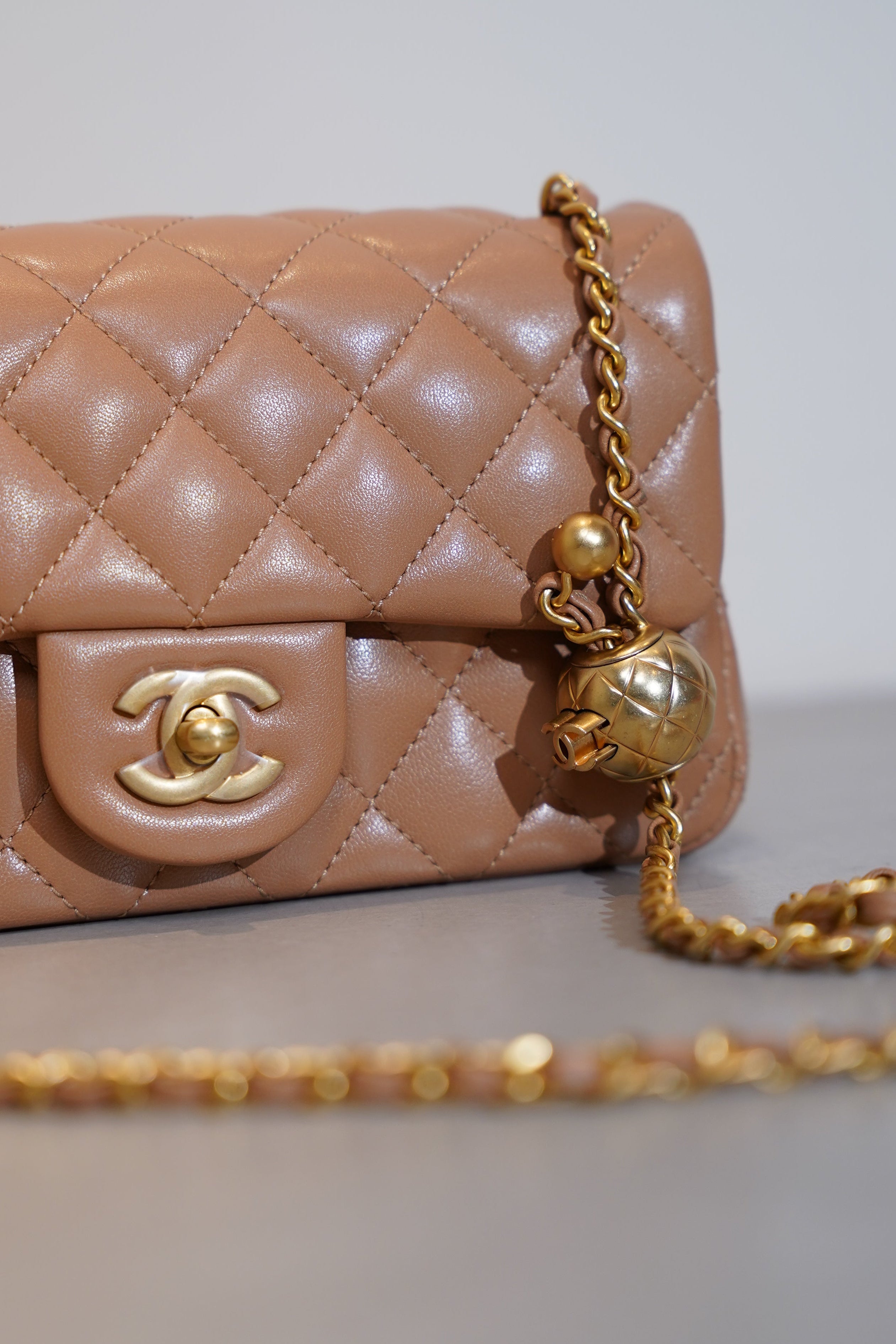 CHANEL MINI FLAP CRUSH BALL BAG