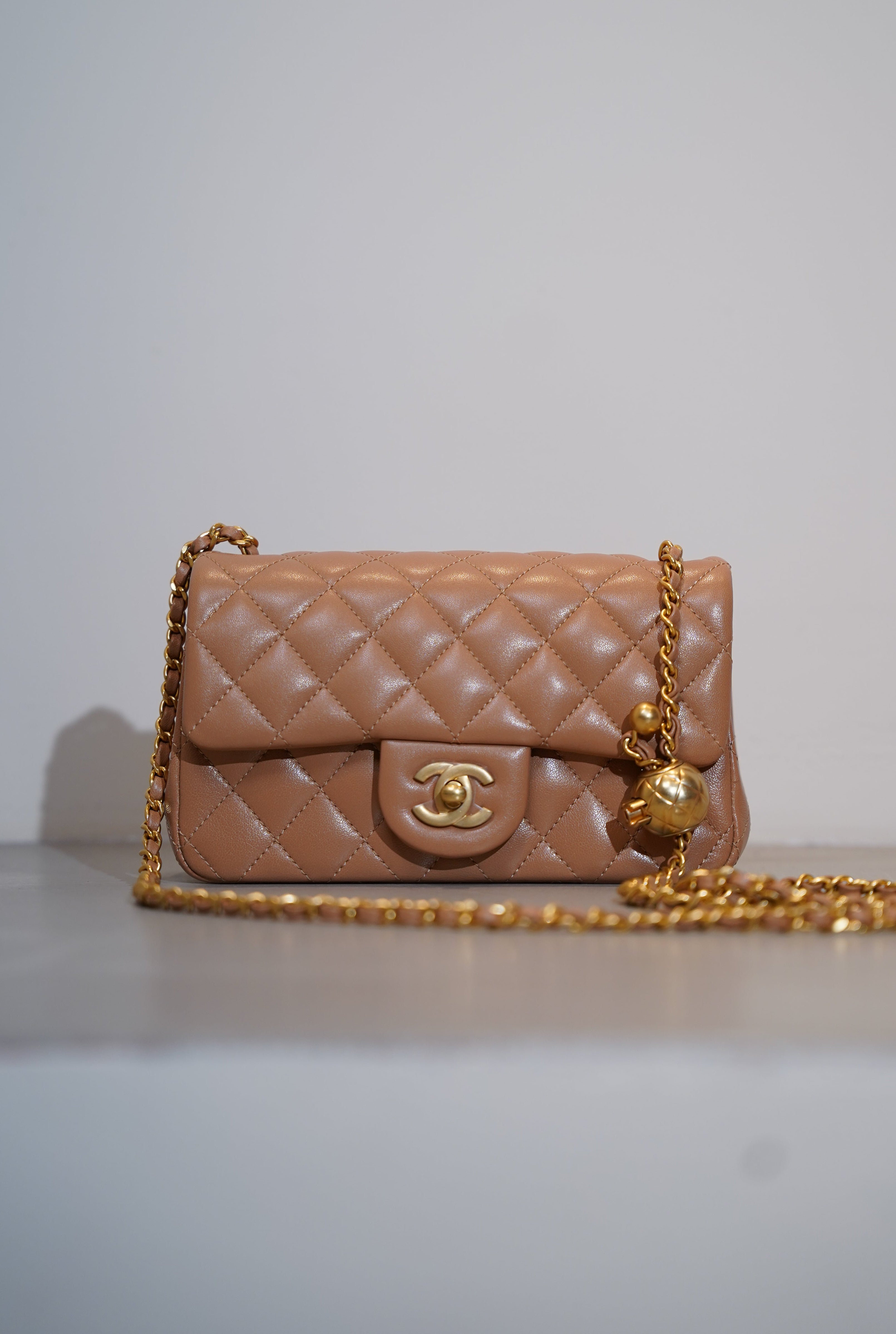 CHANEL MINI FLAP CRUSH BALL BAG