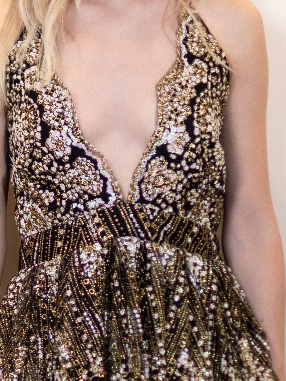 Gold Dress KITTY Black