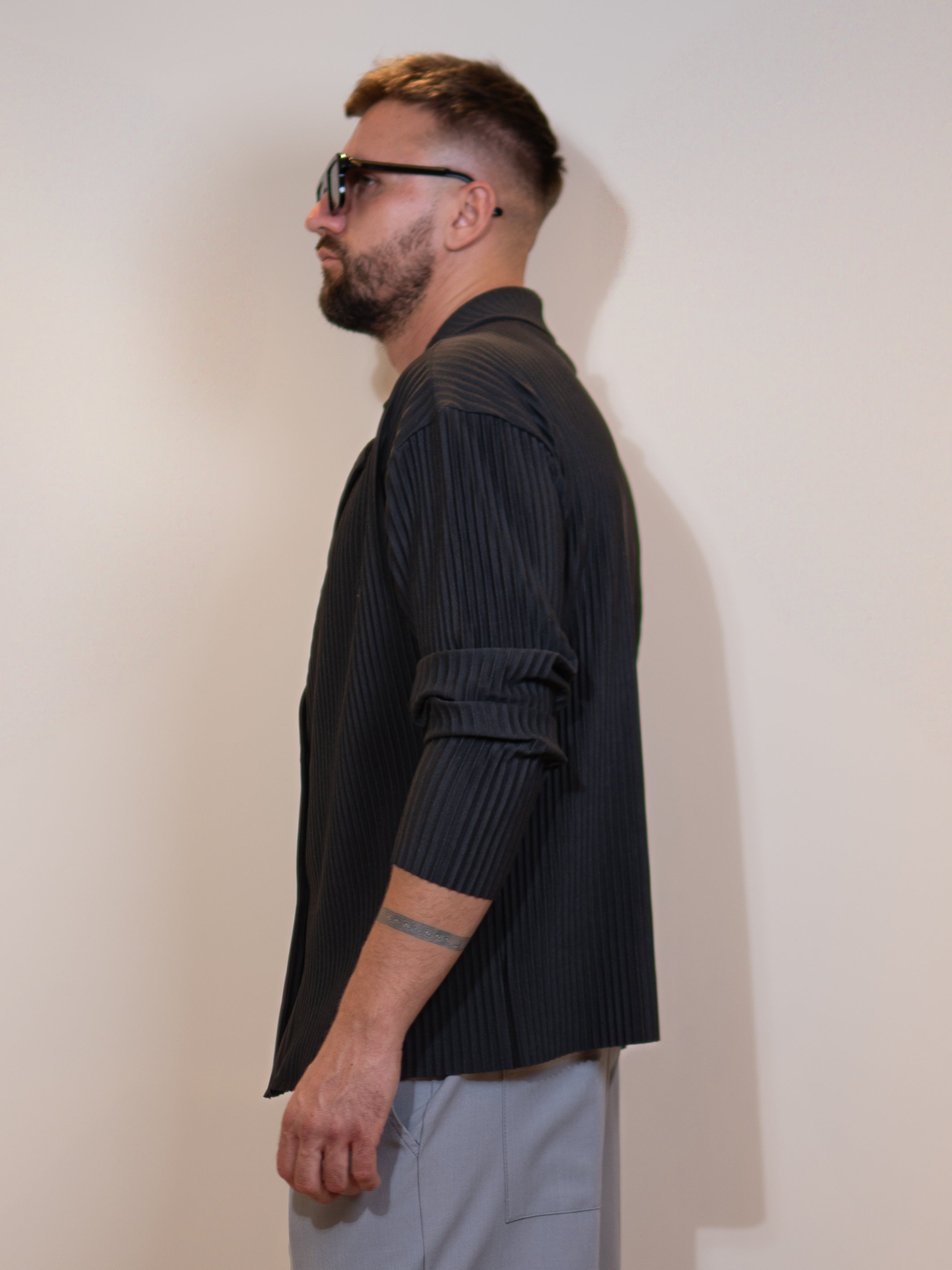 Pleated Shirt LUCA Black