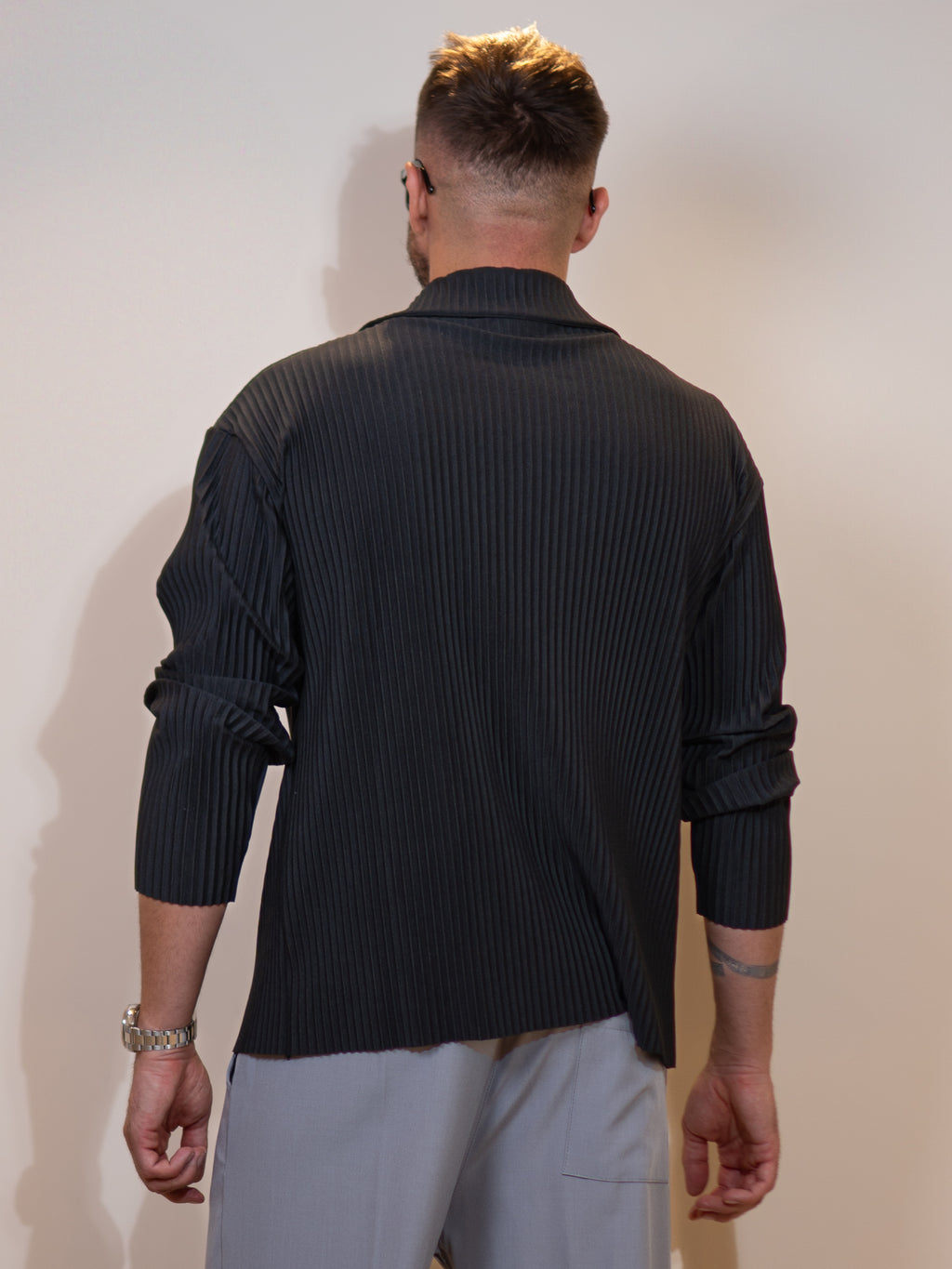 Pleated Shirt LUCA Black