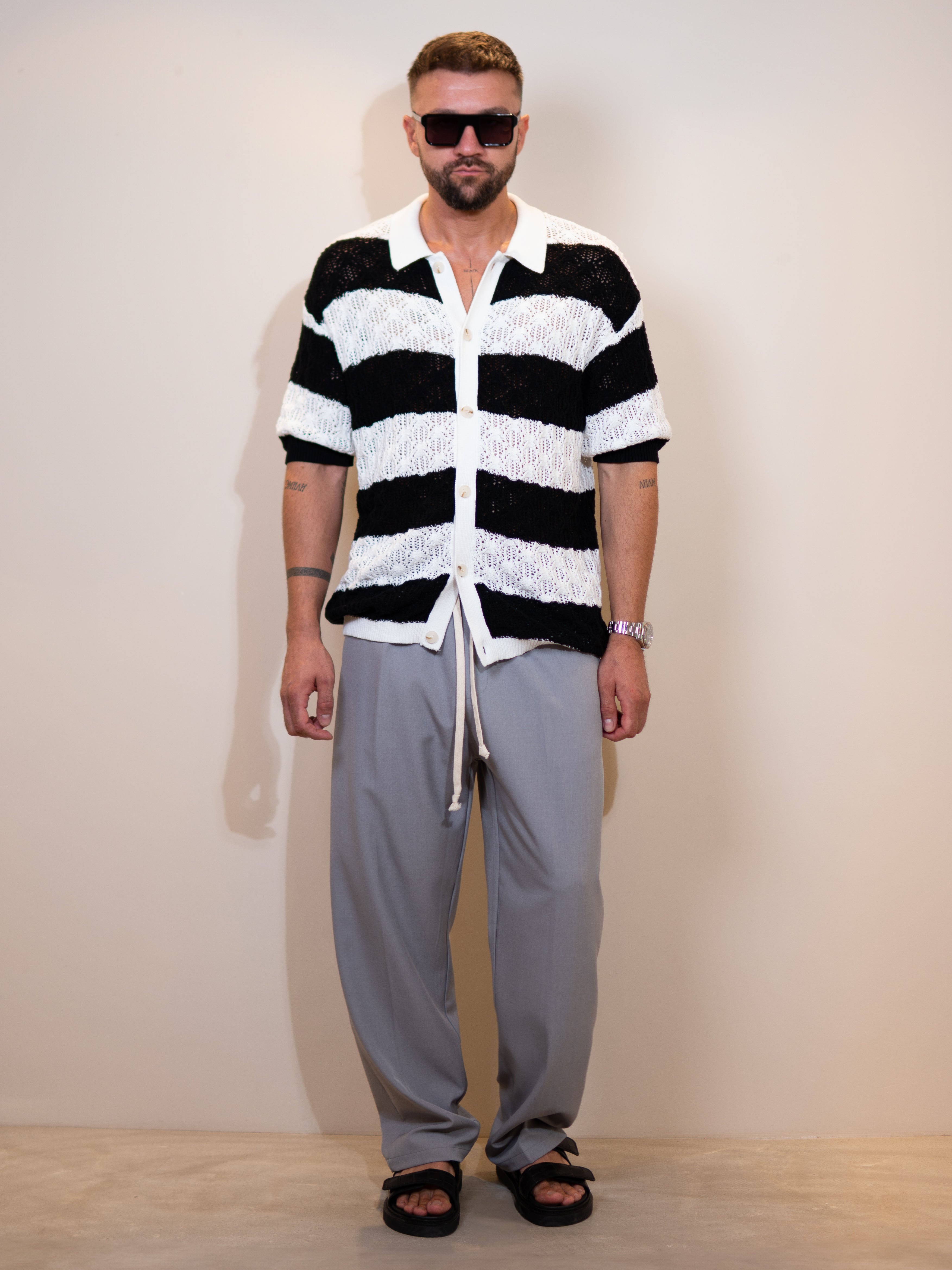 Knit Vest ZEUS White