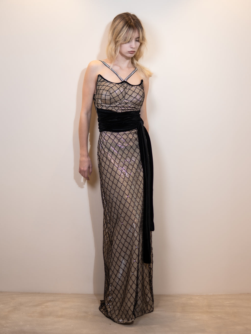 Cream Dress NITE Black