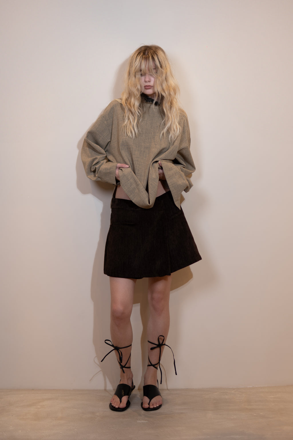 Brown Skirt Japan Khaki