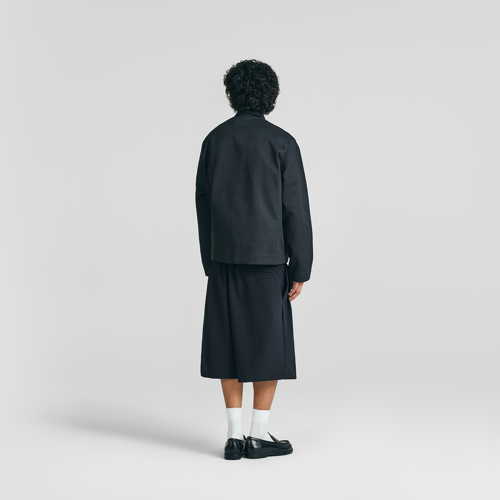 Jet Black Everyday Pleated Jorts