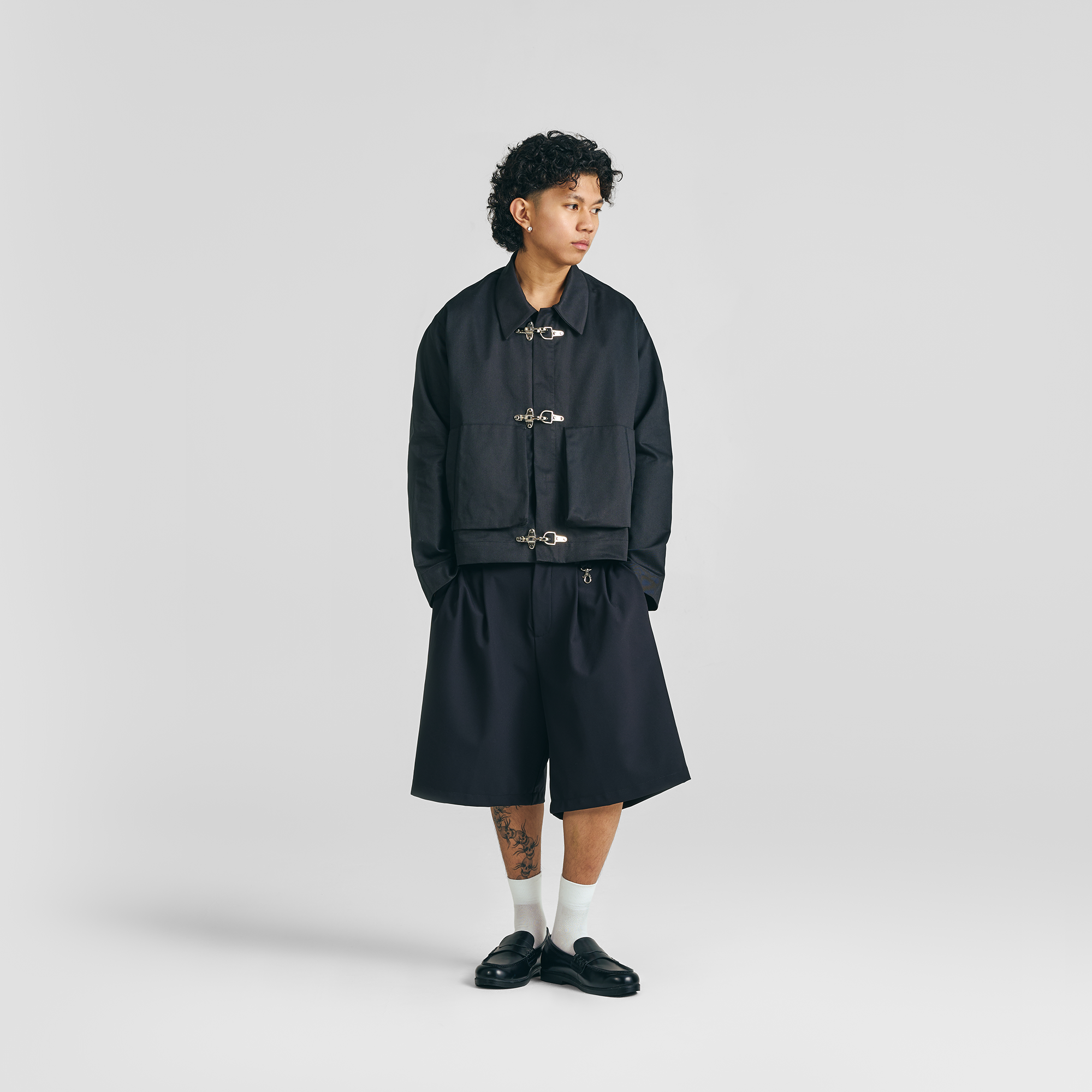 Jet Black Everyday Pleated Jorts