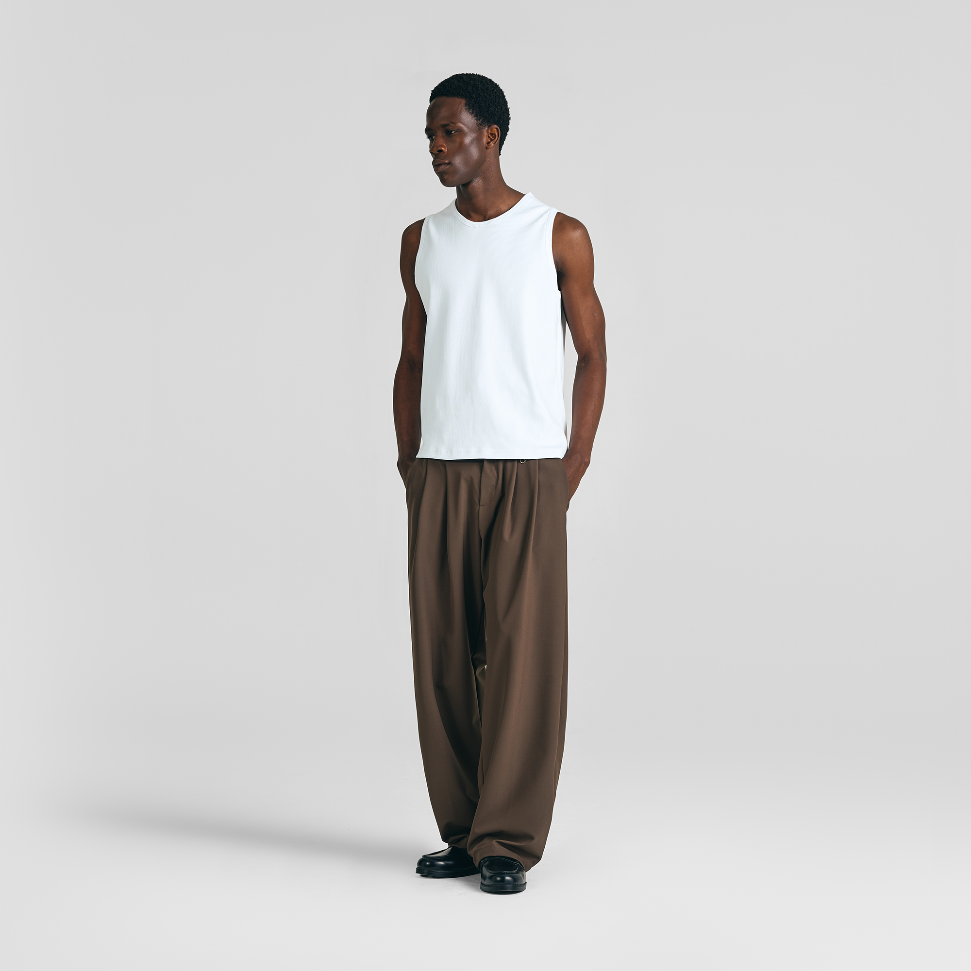 Mocha Brown Everyday Pleated Pants