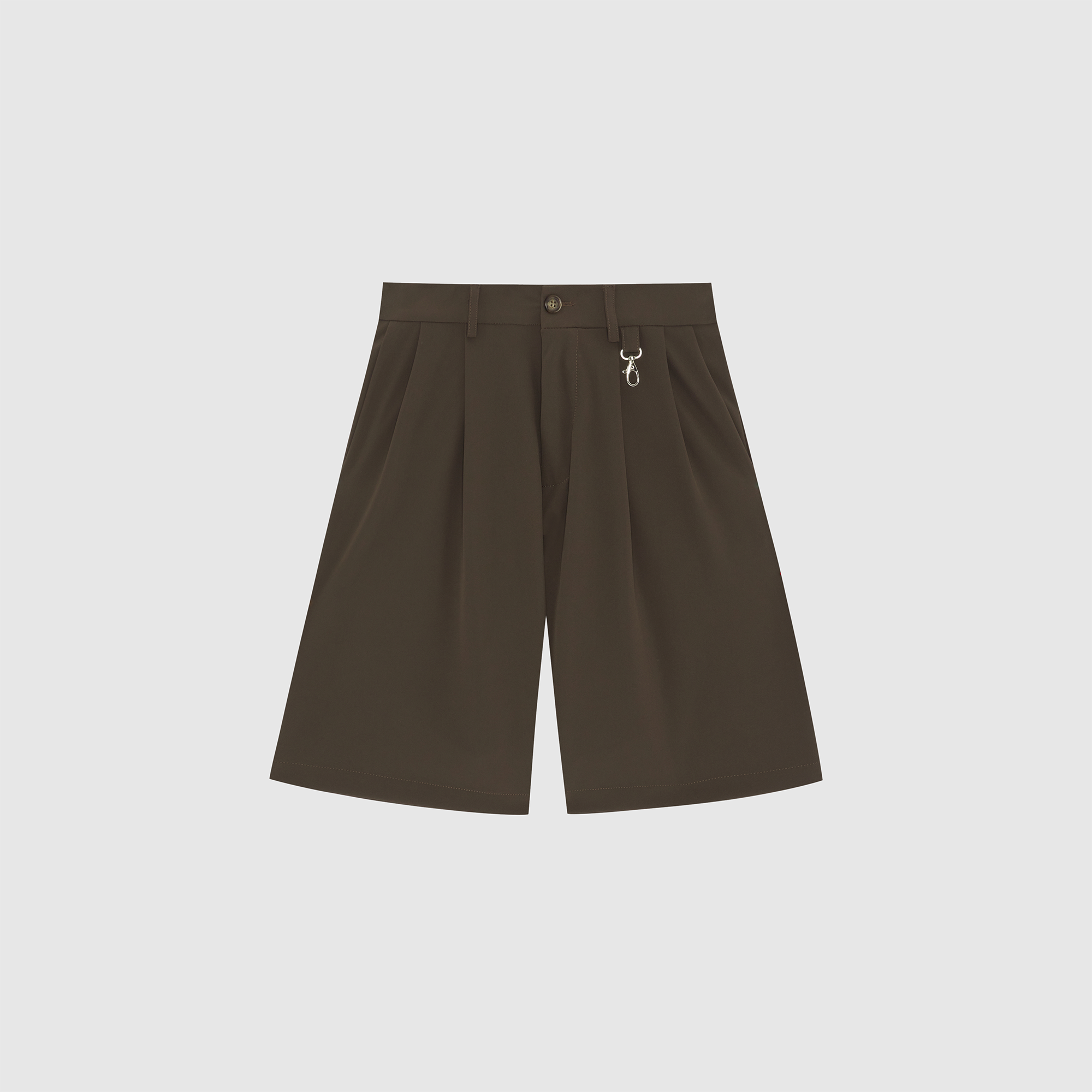 Mocha Brown Everyday Pleated Jorts