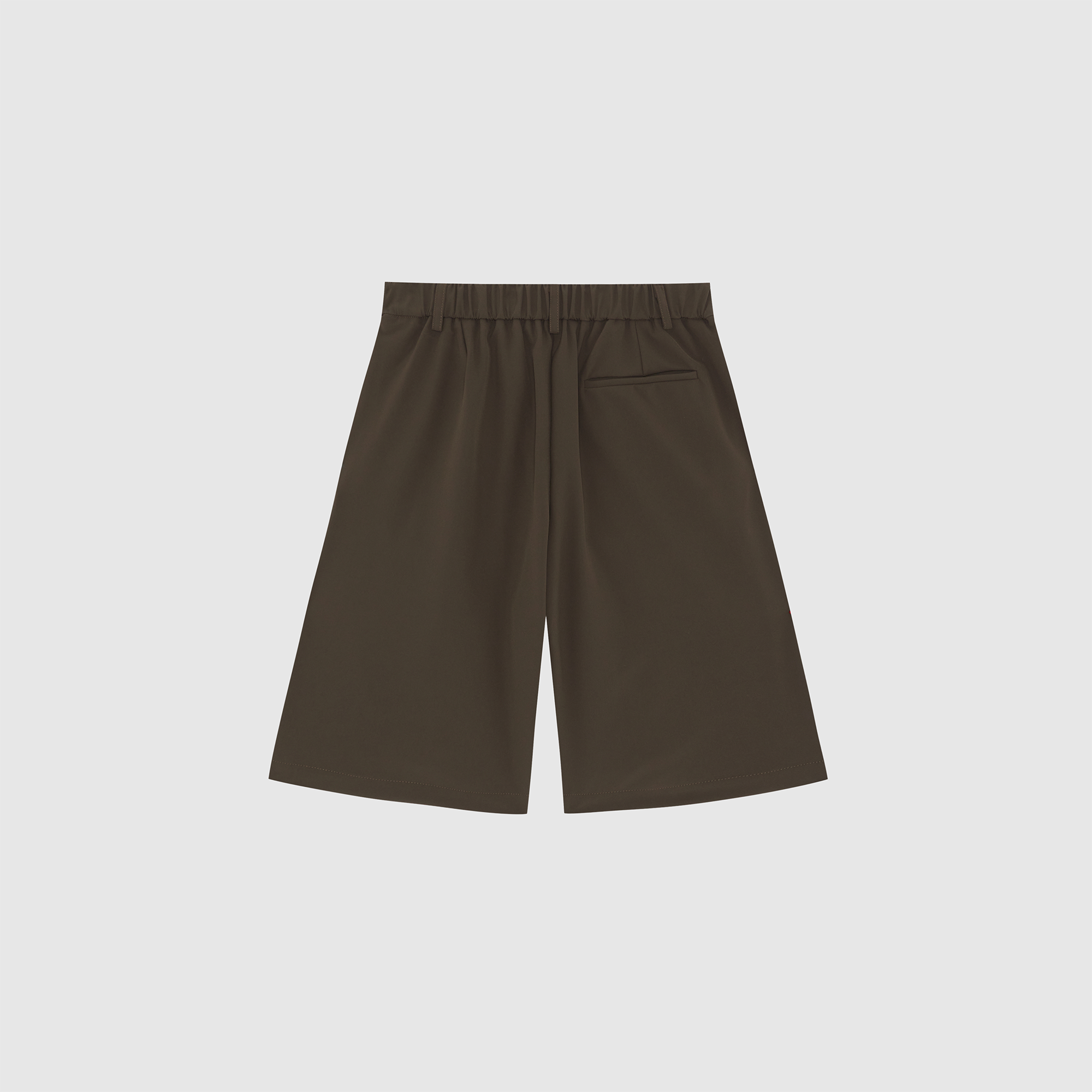 Mocha Brown Everyday Pleated Jorts