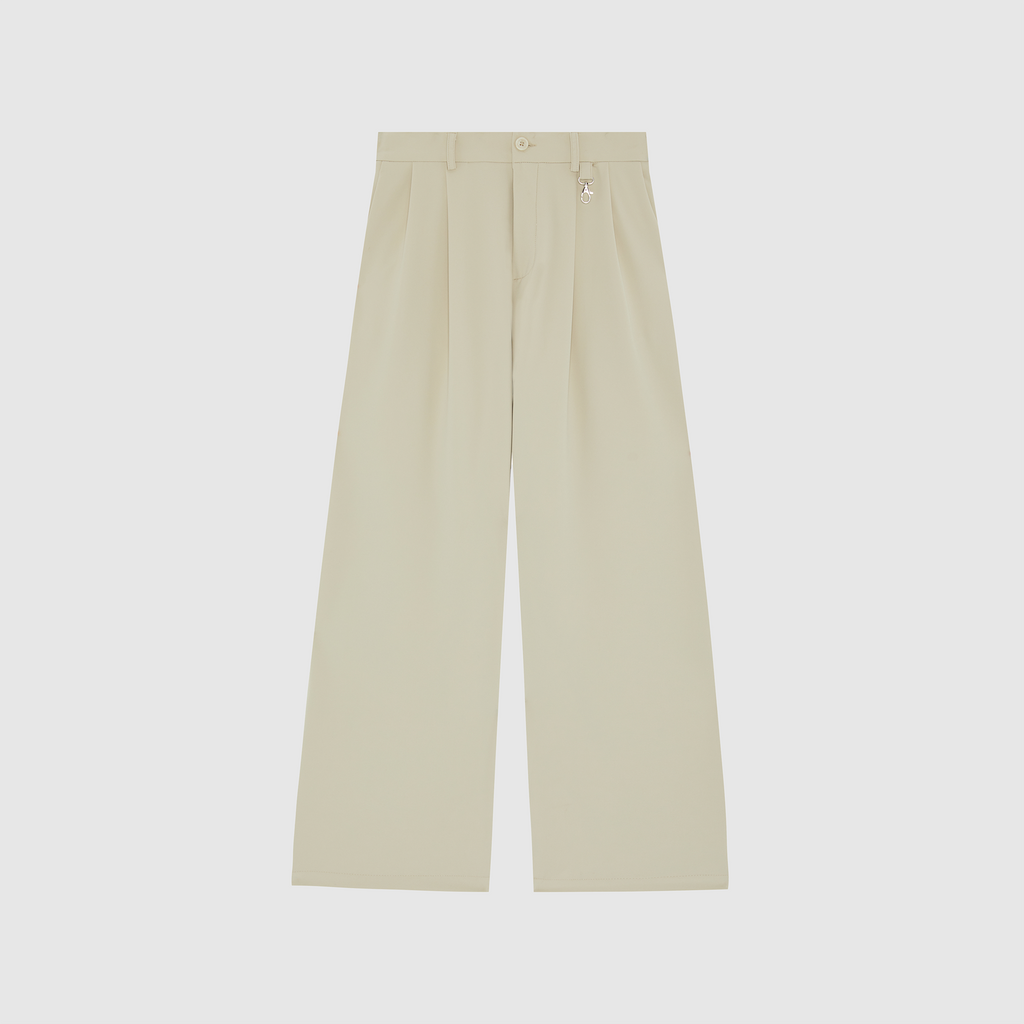 Pure Sand Everyday Pleated Pants