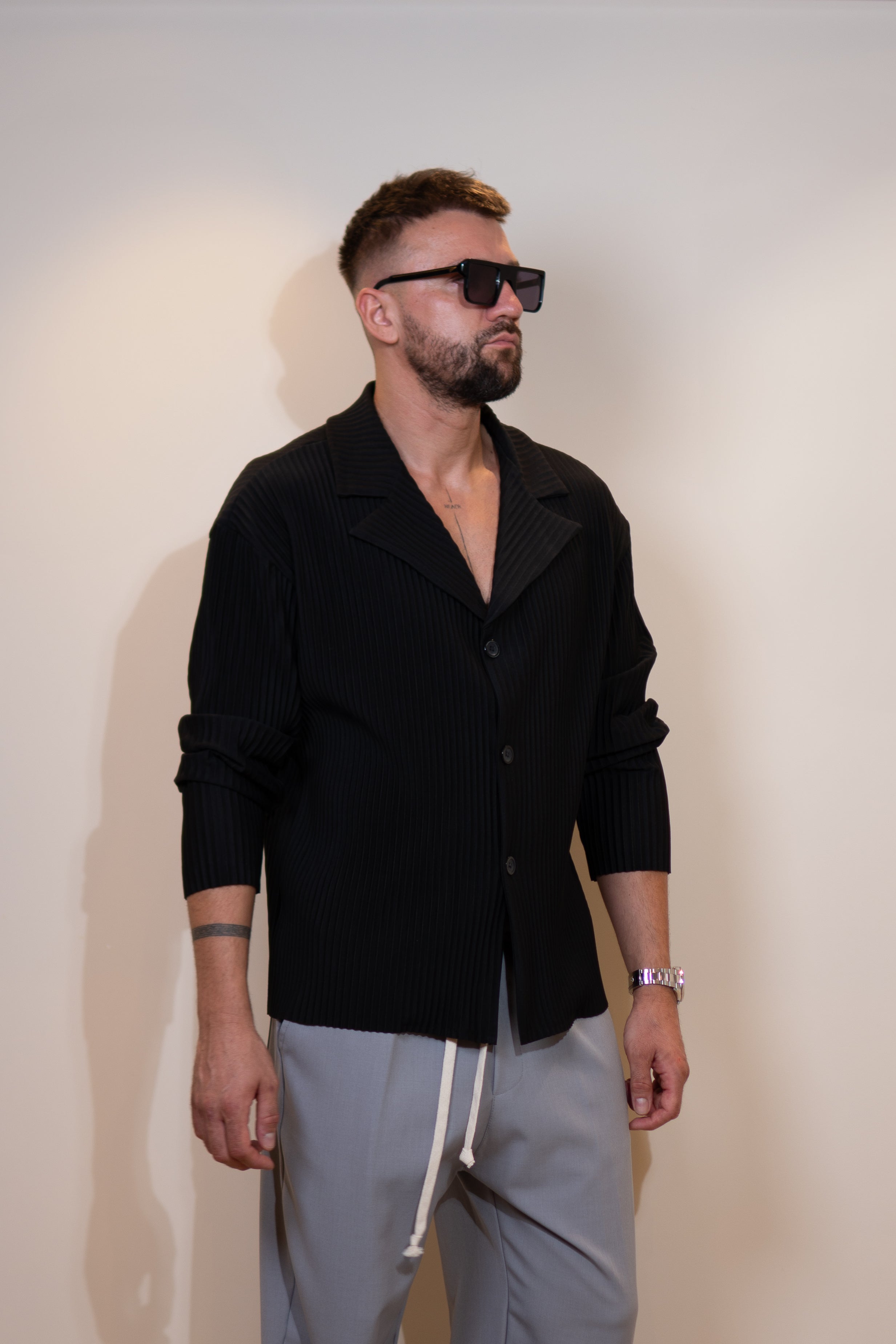 black vest ripped