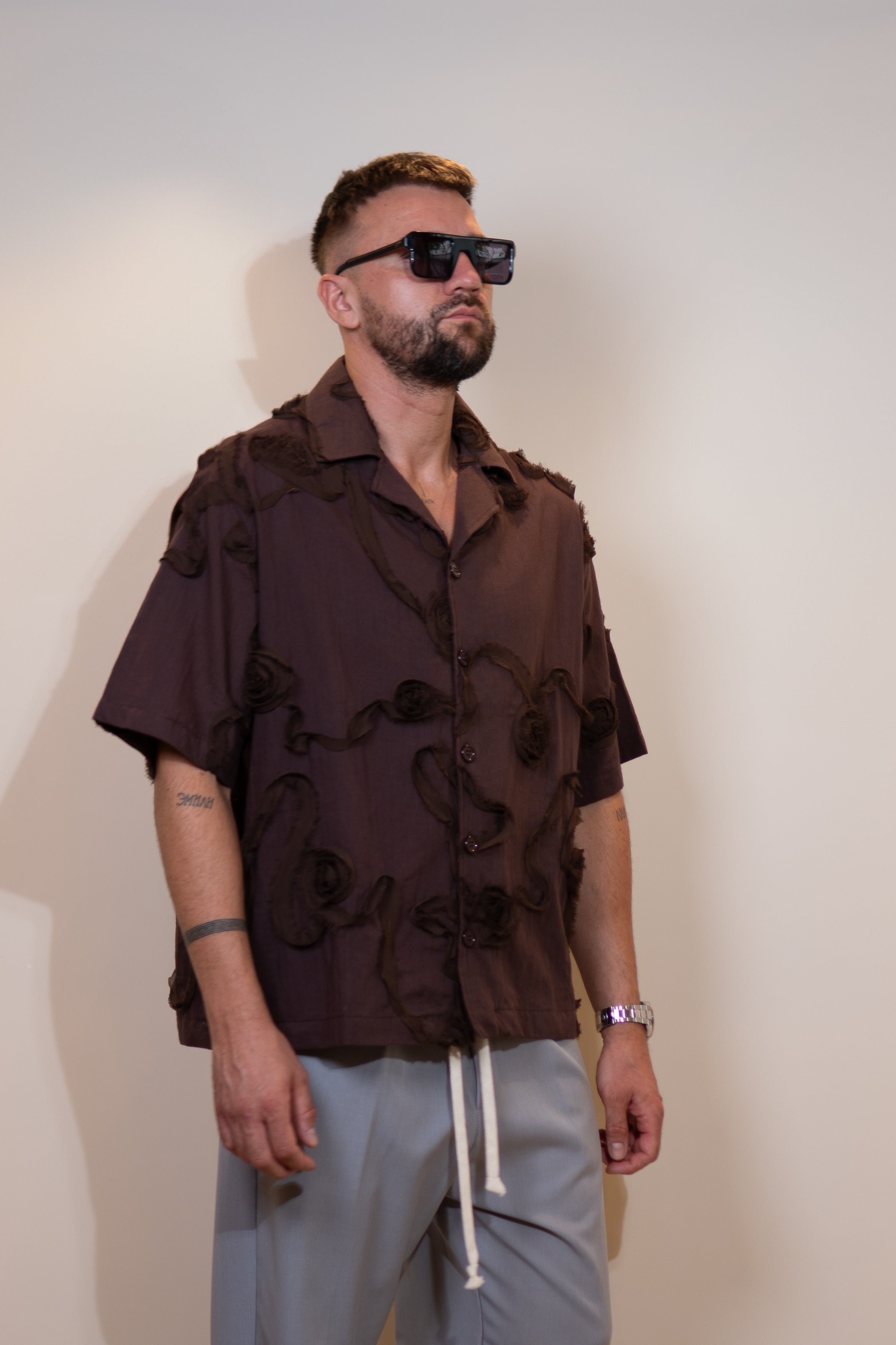 shirt burgund rose